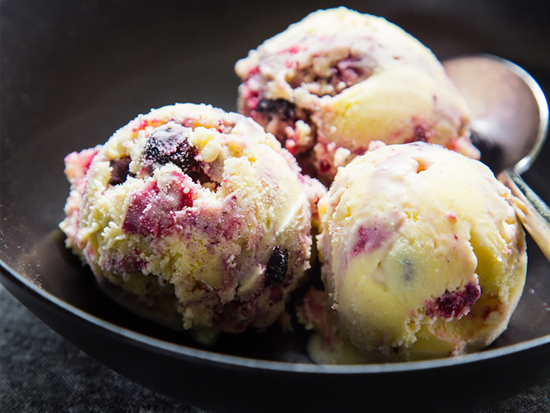Roasted Berry Ice Cream
