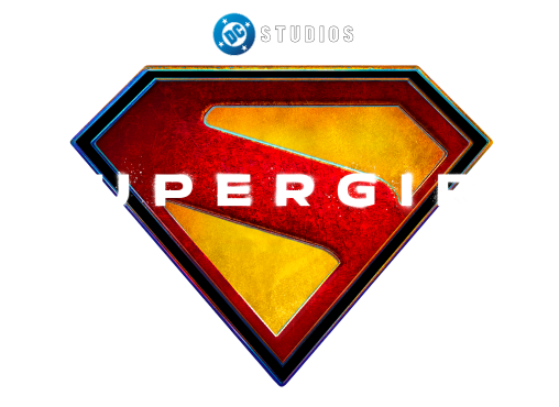 Supergirl glyph and DC Studios logo